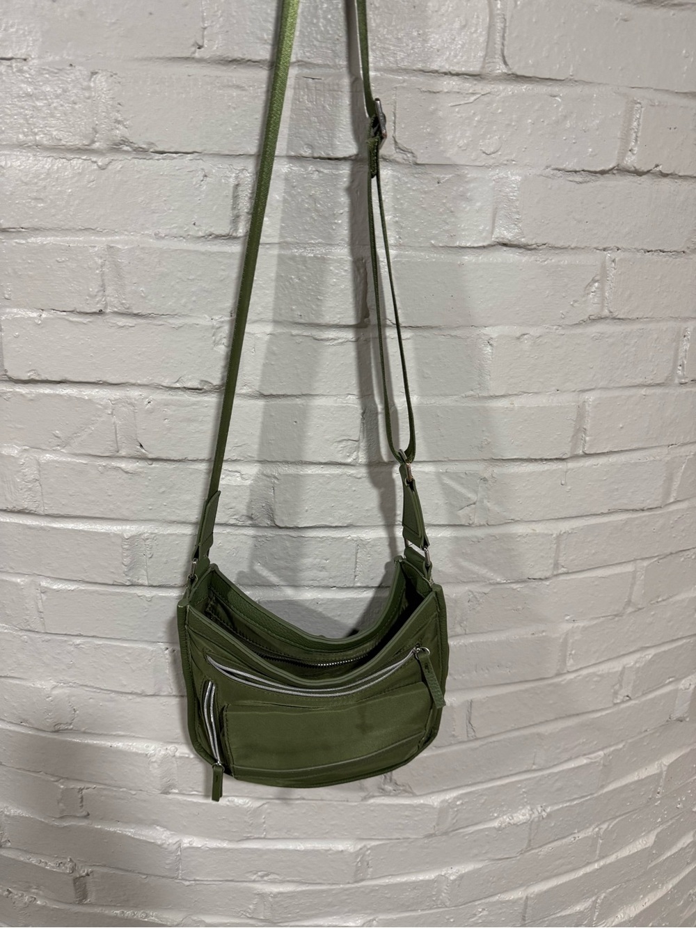 Tommy Bahama Olive Green Nylon Travel Crossbody Bag
